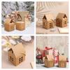 COHEALI Little House Candy Boxes 24pcs Paper Packaging Boxes Hollowed House Shape Candy Container with Handle for Christmas Party Treats and Small Wrapping Supplies view 3