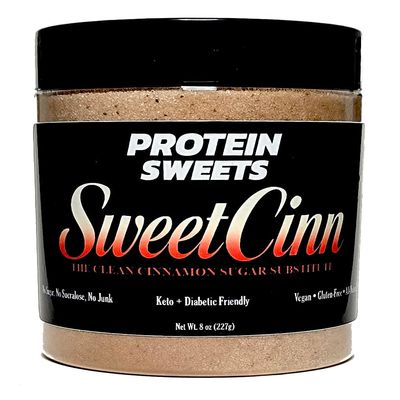 Cinnamon Sugar Substitute, Sugar-Free, Monk Fruit Sweetner, Keto, Diabetic Friendly, Gluten-Free, Vegan, All-Natural, SweetCinn - 8 oz