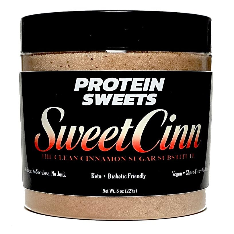 Cinnamon Sugar Substitute, Sugar-Free, Monk Fruit Sweetner, Keto, Diabetic Friendly, Gluten-Free, Vegan, All-Natural, SweetCinn - 8 oz
