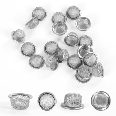 20 pcs 0.5 Inch Pipe Screens Premium Diameter 1/2 inch Pipe Filters Self-Adjustable Filters Stainless Steel Metal Bowl Screens with Storage Box