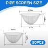 50 pcs 0.75 Inch Pipe Screens Premium Diameter 3/4 inch Pipe Filters Self-Adjustable Filters Mesh Stainless Steel Metal Bowl Screens with Storage Box view 2