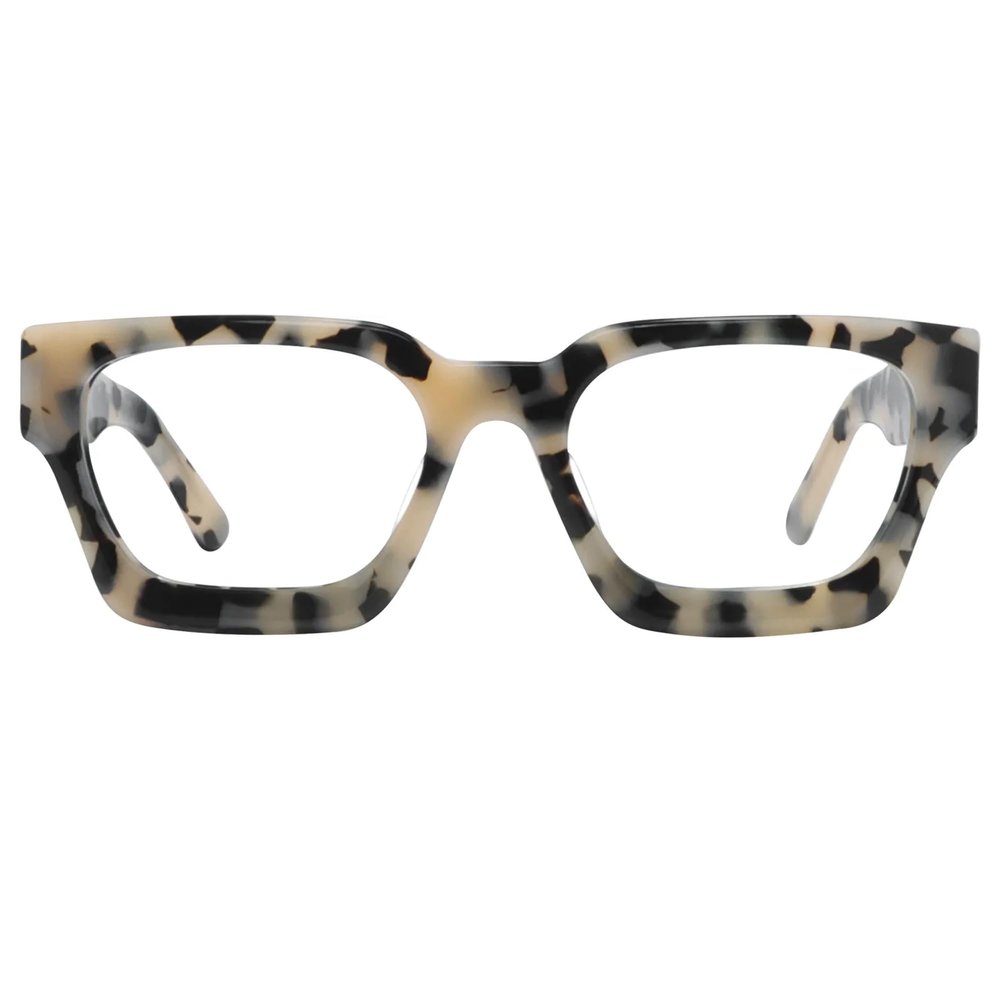 FYTOO Acetate Square Reading Glasses for Women Men | Retro Tortoiseshell Frame Readers FT0968-13
