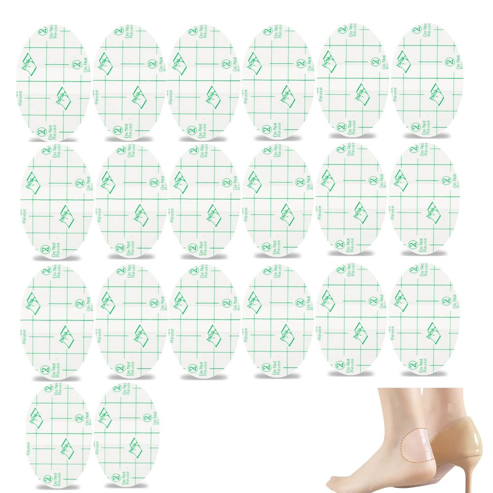 20PCS Invisible Heel Anti-Wear Sticker - Self-Adhesive Transparent Foot Care Pad, 2025 New Waterproof Double-Sided Heel Protection for High Heels