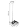 TOYZFRIENDY Stainless Steel Long Handle Dustpan Heavy Duty Household Garbage Collector Upright Dust Pan for Home Kitchen Lobby Indoor Outdoor Cleaning view 2