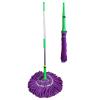 Absorbent Twist Mop - Floor Cleaning Tool, Absorbent Head for Fast Liquid Pickup, Easy Wring Handle with Telescopic Pole, Household Mop for Bedroom Kitchen Home Use view 1