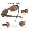 YsorrisoX 3 Pack Reading Sunglasses for Women Full Lens Non Bifocals Cat-Eye (1 Black & 1 Blue Tortoise & 1 Brown Tortoise, 2.25) view 4
