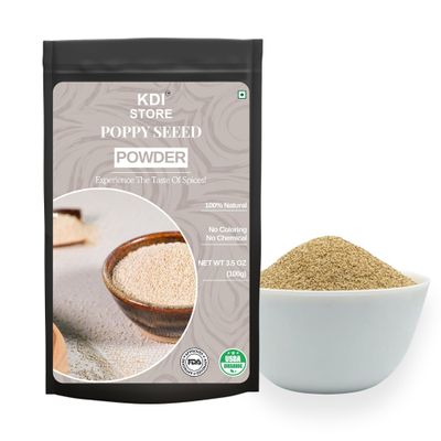 100% Pure Poppy Seeds Powder (Khus Khus) 100 Gram | Fresh Aromatic Spice for Kitchen Use