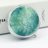 Green Sea Blue Seaweed Pill Case with 3 Compartments Round Pill Box Cute Travel Pills Container Mini Pills Organizer Pocket Mini Medicine Storage for Storing Vitamins Supplements view 4