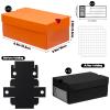 24 Pack Mini Sneaker Boxes for Party Favors 6.1 x 3.9 x 2.5 Inch Mini Shoe Gifts Boxes for Candies Cookies Snacks Sports Small Gift Case with Label for Wedding , Holiday, Birthday Party Favor (Black & Orange) view 2