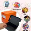 24 Pack Mini Sneaker Boxes for Party Favors 6.1 x 3.9 x 2.5 Inch Mini Shoe Gifts Boxes for Candies Cookies Snacks Sports Small Gift Case with Label for Wedding , Holiday, Birthday Party Favor (Black & Orange) view 4