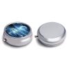 Moon Over Ocean Pill Case with 3 Compartments Round Pill Box Cute Travel Pills Container Mini Pills Organizer Pocket Mini Medicine Storage for Storing Vitamins Supplements view 3