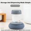 Comfort Grip Soap Dispensing Kitchen Scrub, Soap Dispenser Dish Brush with Cleaning Balls, Replaceable Brush Heads, Non-Slip Handle for Cleaning Dishes, Pots, Pans & Sinks (1+4brush Head) view 2