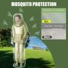 4-Piece Net Suit S/M for Men & Women, Full Body Protective Jacket with Zippered Hood, Pants, Gloves & Foot Covers, Ultra-Fine Breathable Mesh, Outdoor Protection for Camping Fishing Gardening Hiking view 2