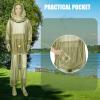 4-Piece Net Suit S/M for Men & Women, Full Body Protective Jacket with Zippered Hood, Pants, Gloves & Foot Covers, Ultra-Fine Breathable Mesh, Outdoor Protection for Camping Fishing Gardening Hiking view 4