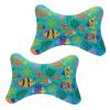 Supdreamc 2Pcs Tropical Fish Art Car Seat Neck Pillow Ergonomic Design, Comfortable Soft Memory Foam Neck Rest Cushion Pillow for Driving Travel Car view 1