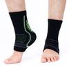 Hohopeti Ankle Support Sleeve Compression Brace for Sports Ankle Protective Gear with Achilles Tendon Stabilizer, Green Medium Pair for 38-40 Shoe Size, Suitable for Basketball and Injury view 3