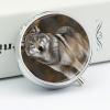 Wild Wild Gray Wolf Pill Box Round Small Pill Case Compact Travel Pills Container Daily Mini Pills Organizer Portable Mini Medicine Storage for Storing Vitamins Supplements view 4