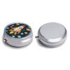 Rocket Clipart Space Ship Pill Case with 3 Compartments Round Pill Box Cute Travel Pills Container Mini Pills Organizer Pocket Mini Medicine Storage for Storing Vitamins Supplements view 3