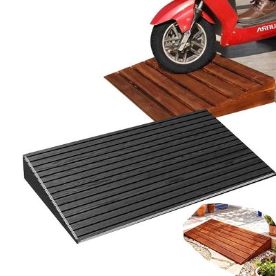 LARAKVEAKV Mobility Ramp For Doorways Steps, Non-Skid Threshold Ramps4in Height Access Ramp WheelChair Threshold Ramp For Motorcycles/Walker/Cart/Scooter(Grille black,19.6x35.4x3.9in)