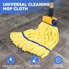 Heavy Duty Commercial Mop Head Replacement Microfiber Tube Mop Heads for Floor Cleaning: 3 Packs Looped End Wet Mop Head Refill for Home Commercial Industrial Use (Yellow) view 3