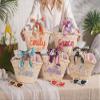 Personalized Straw Handbag, Custom Embroidery Name Boho Straw Bags Bachelorette Party Gift Basket,Custom Bridesmaid Handheld Gift Basket view 3