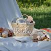Personalized Straw Handbag, Custom Embroidery Name Boho Straw Bags Bachelorette Party Gift Basket,Custom Bridesmaid Handheld Gift Basket view 4