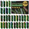 150 Pack Kids Bandaids, Glow in The Dark Waterproof Bandaids, One Size Cute Bandaids for Kids and Adults, 5 Styles Adhesive Bandages for Minor Cuts, Scrapes, Wounds and First Aid view 1