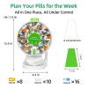 14-Day Standing & Wall-Mounted Pill Dispenser, Easy to Use for Seniors & Arthritis, Push Button Medication Organizer with Large Compartments for Fish Oil/Medicine/Vitamin/Supplements, Green view 2