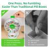 14-Day Standing & Wall-Mounted Pill Dispenser, Easy to Use for Seniors & Arthritis, Push Button Medication Organizer with Large Compartments for Fish Oil/Medicine/Vitamin/Supplements, Green view 4