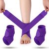 Honoson 2 Pcs Ankle Brace Kid Breathable Neoprene Ankle Support Compression Sleeve Achilles Tendonitis Relief Elastic Foot Brace with Adjustable Wrap for Sprained Plantar Fasciitis(Purple,S) view 1