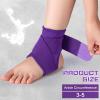 Honoson 2 Pcs Ankle Brace Kid Breathable Neoprene Ankle Support Compression Sleeve Achilles Tendonitis Relief Elastic Foot Brace with Adjustable Wrap for Sprained Plantar Fasciitis(Purple,S) view 2