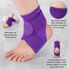 Honoson 2 Pcs Ankle Brace Kid Breathable Neoprene Ankle Support Compression Sleeve Achilles Tendonitis Relief Elastic Foot Brace with Adjustable Wrap for Sprained Plantar Fasciitis(Purple,S) view 3
