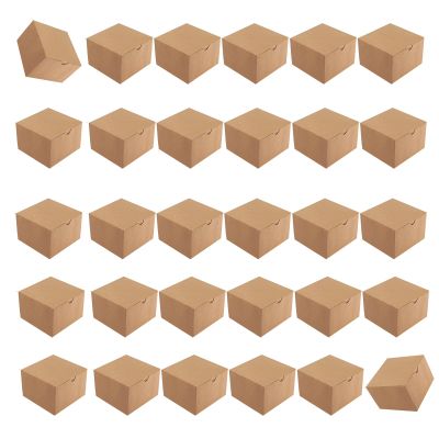 30pcs Packaging Box Foldable Paper Gift Boxes Includes Thank You Card Wrapping Popes for Birthday Celebration Paper Gift Box