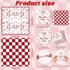Tinlade 100 Pcs That's Amore Themed Party Decor That's Amore Bow Paper Napkins Disposable 50 Gingham Paper Napkins Italian Themed Party Supplies for Wedding Baby Shower Birthday(Slice Slice Baby) view 2