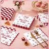 Tinlade 100 Pcs That's Amore Themed Party Decor That's Amore Bow Paper Napkins Disposable 50 Gingham Paper Napkins Italian Themed Party Supplies for Wedding Baby Shower Birthday(Slice Slice Baby) view 3
