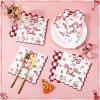 Tinlade 100 Pcs That's Amore Themed Party Decor That's Amore Bow Paper Napkins Disposable 50 Gingham Paper Napkins Italian Themed Party Supplies for Wedding Baby Shower Birthday(Slice Slice Baby) view 4