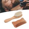 Ahgsup Baby Wooden Brush, Natural Wool Brush, Exquisite Design, Baby Hair Set With Wooden Comb, for Scalp Massage view 3