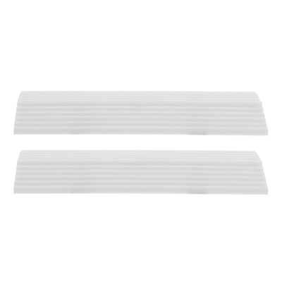 HOLIDYOYO Robot Vacuum Door Threshold Ramp 2pcs, White Indoor Portable Entry Ramp with Non-Slip Surface for Home Sweeping, Small Slope Pad for Doorways and Step Transition