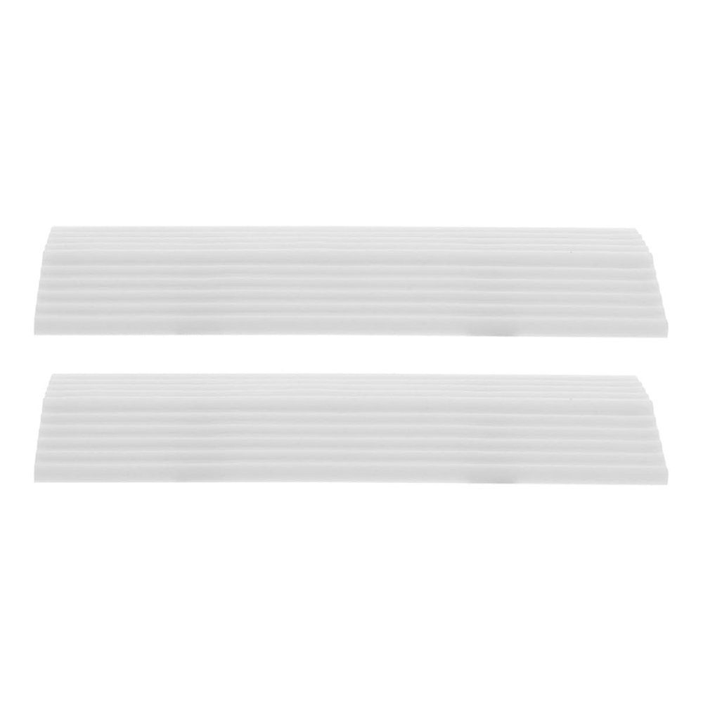 HOLIDYOYO Robot Vacuum Door Threshold Ramp 2pcs, White Indoor Portable Entry Ramp with Non-Slip Surface for Home Sweeping, Small Slope Pad for Doorways and Step Transition