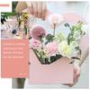 BAZEITFLOW Heart Shape Bouquet Packing Boxes 3pcs, Pink Paper Floral Boxes 30x29.5x7cm, Waterproof Handheld Flower Cases for Valentines Day and Wedding Decor view 3