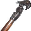 Dolchi Vintage Eagle Head Folding Walking Stick Cane | 3-Piece Wooden Shaft with Metal Screw Joints | Fixed Length Support Cane | Classic Collectible Design view 2