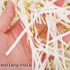 ARTIBETTER Festive Raffia Paper Shreds 200g Crinkle Cut Packaging Filler with Gold-white Mixed Strands for Boxes Basket Decoration and Shipping Cushioning view 3