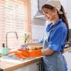 LOLIPPYY 6pcs Large Rubber Dishwashing Gloves for Household Cleaning, Waterproof Thickened Latex Gloves for Kitchen Dish Wash and Laundry, Reusable Non-slip Cleaning Mittens Set view 3