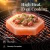 UMAID Sizzle Block Himalayan Salt Block for Burgers 2 Pack Grill Cooking Stone Even Searing for Juicy, Crispy Burgers Food Grade Salt Slab for BBQ, Grilling, Oven & Stovetop with Recipe Booklet view 2