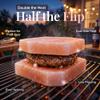 UMAID Sizzle Block Himalayan Salt Block for Burgers 2 Pack Grill Cooking Stone Even Searing for Juicy, Crispy Burgers Food Grade Salt Slab for BBQ, Grilling, Oven & Stovetop with Recipe Booklet view 3