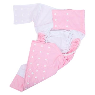 PartyKindom Reusable Adult Cloth Diaper Washable Leak-Proof Protective Briefs Waterproof Breathable Incontinence Underwear for Seniors and Adults