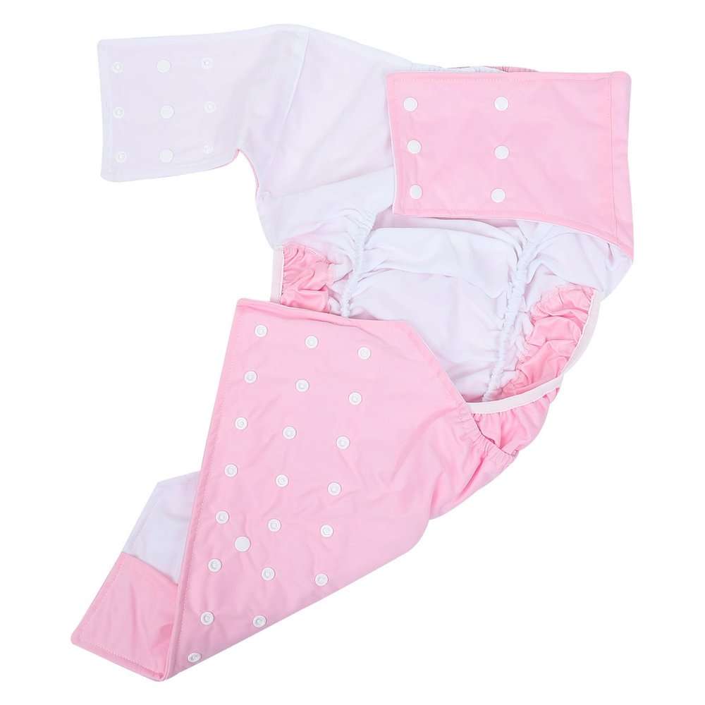 PartyKindom Reusable Adult Cloth Diaper Washable Leak-Proof Protective Briefs Waterproof Breathable Incontinence Underwear for Seniors and Adults