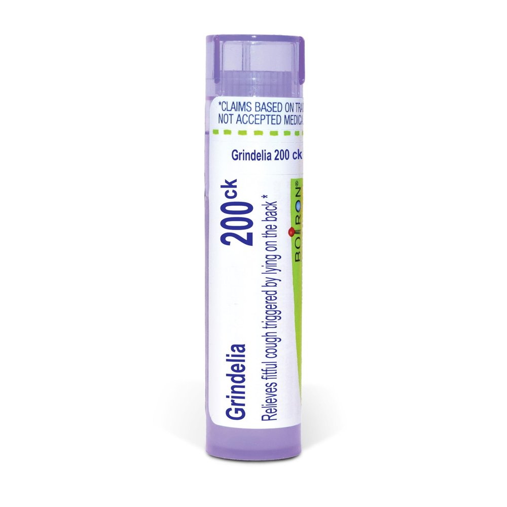 Boiron Grindelia 200CK Homeopathic Medicine for Fitful Cough Triggered by Lying on The Back - 80 Pellets