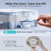 28-Day(1X) Automatic Pill Dispenser for Elderly(No App), Moisture-Resistant with Dual Desiccant Slots, One-Button Dispense with Slide Door Cup Drop, Sound/Light Reminder, Large Compartments view 4