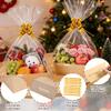 10 Set Baskets for Gifts Empty, 10 x 8 Thick Kraft Gift Basket with Cellophane Wrap and Pull Bows, Empty Gift Basket Set for Graduation Christmas Thanksgiving Valentine Easter Wedding (Brown) view 4